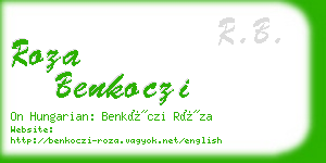 roza benkoczi business card